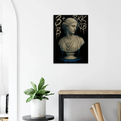 Urban Goddess Graffiti Bust Poster - Modern Art Print