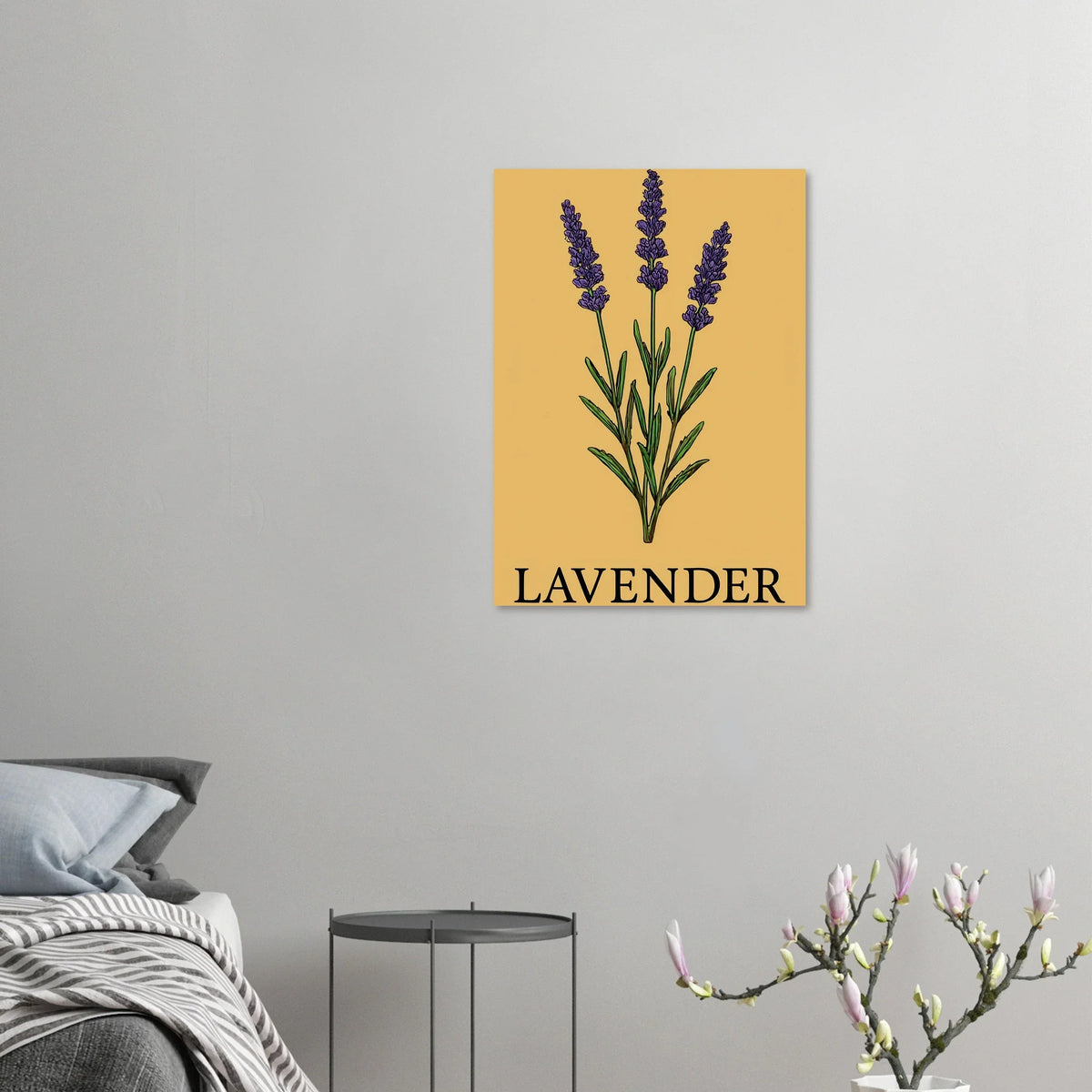 Frukter Lavender Botanical Art Print – Classic Halvblankt Poster for a Touch of Serenity