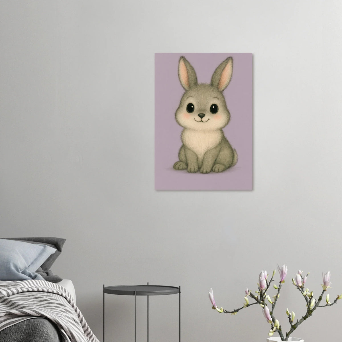 Söt Kanin | Charmig Blyertsteckning Djurkonst Poster