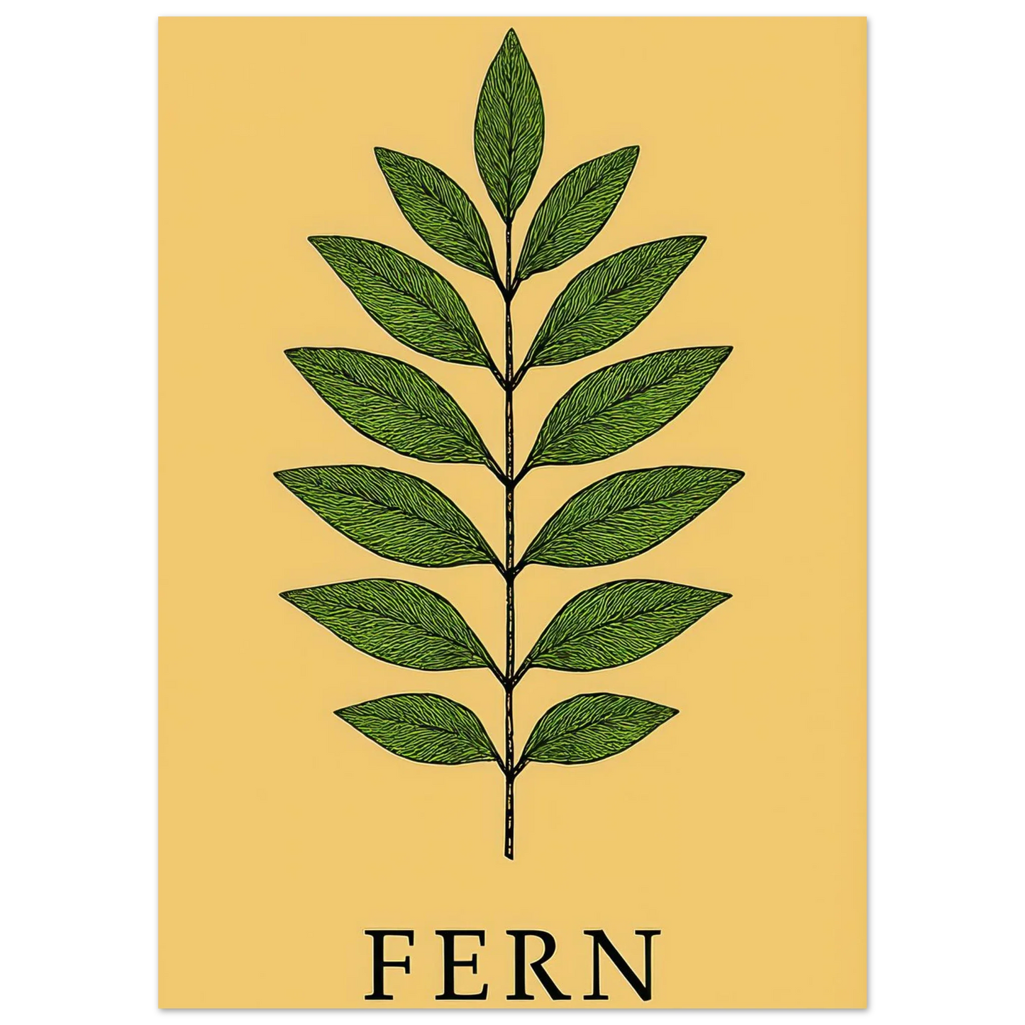 Frukter Botanisk Grönska Konsttryck – Elegant Halvblank Poster i Flera Storlekar