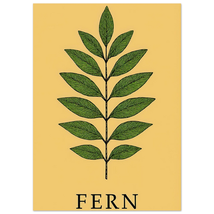 Frukter Botanisk Grönska Konsttryck – Elegant Halvblank Poster i Flera Storlekar