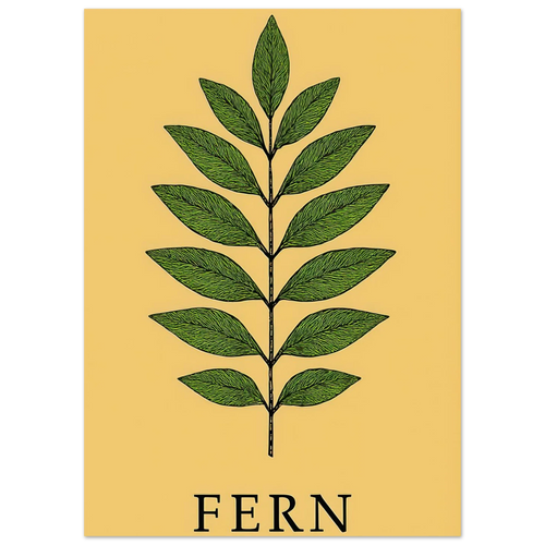 Frukter Botanisk Grönska Konsttryck – Elegant Halvblank Poster i Flera Storlekar