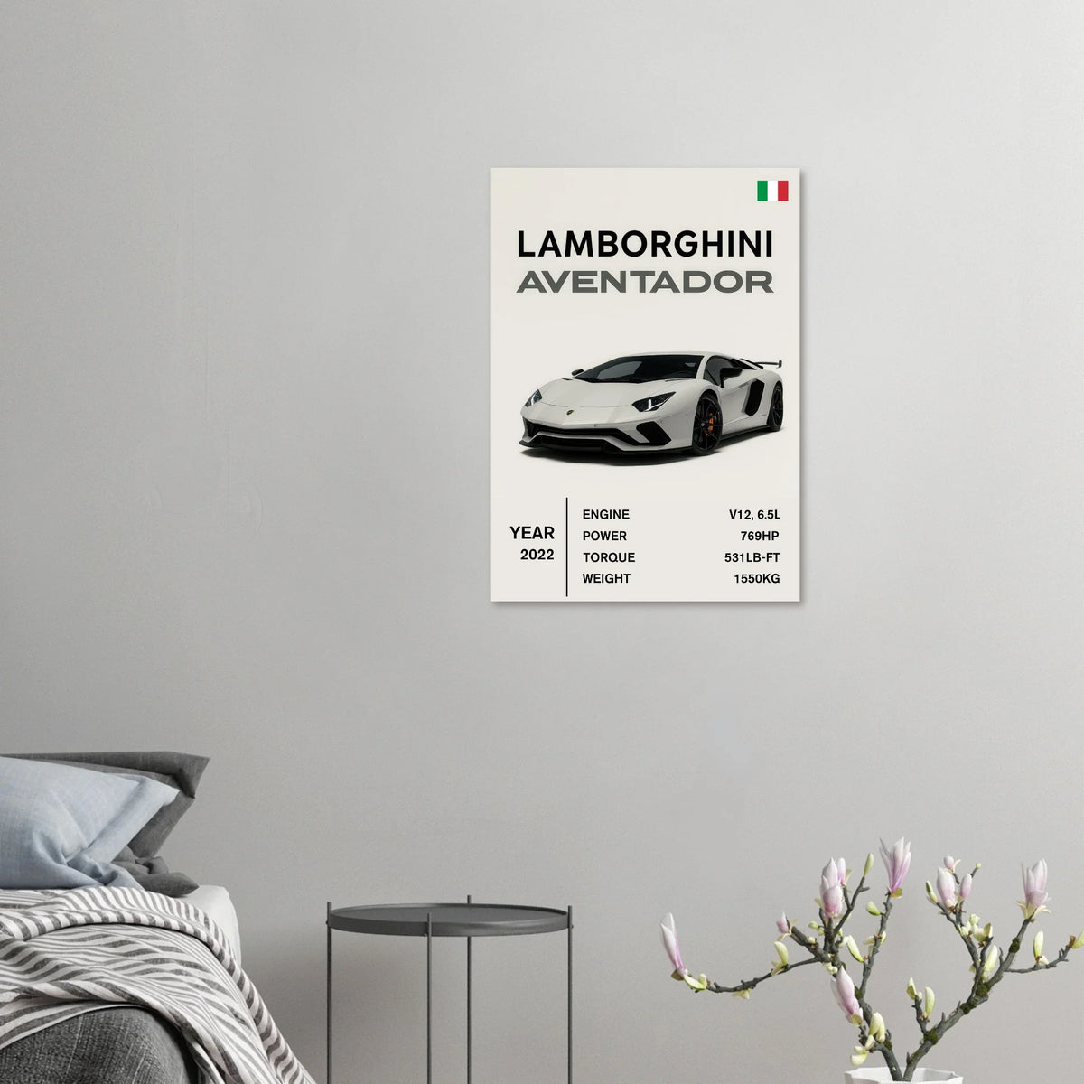 Lamborghini Aventador Modern Bilaffisch - Lyxig Superbil Konstavla