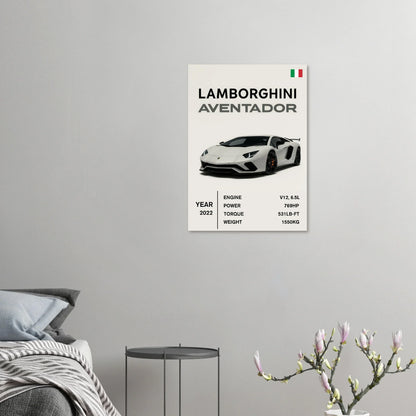 Lamborghini Aventador Modern Bilaffisch - Lyxig Superbil Konstavla