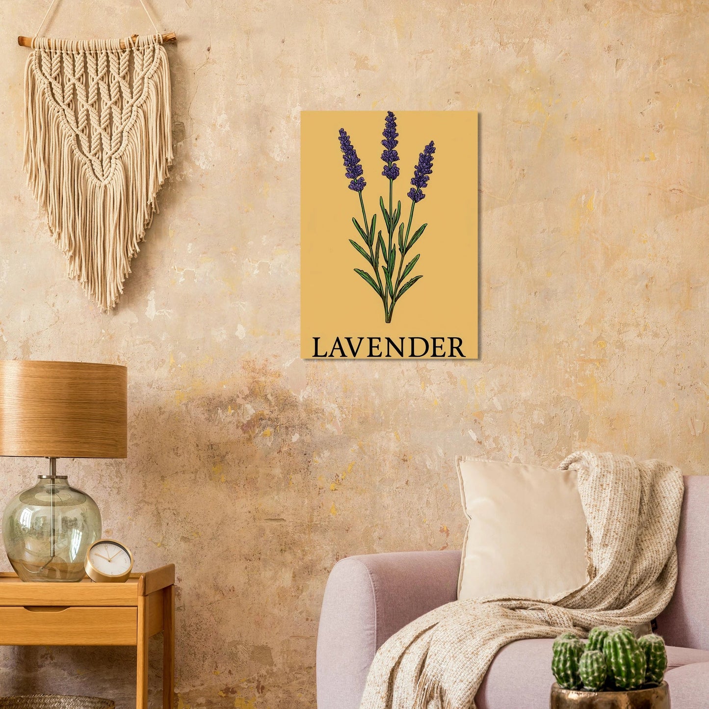 Frukter Lavender Botanical Art Print – Classic Halvblankt Poster for a Touch of Serenity