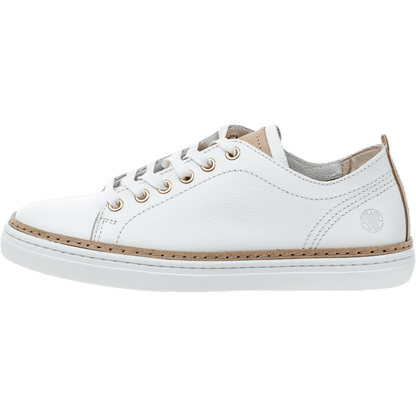 Silvermine Low Leather White
