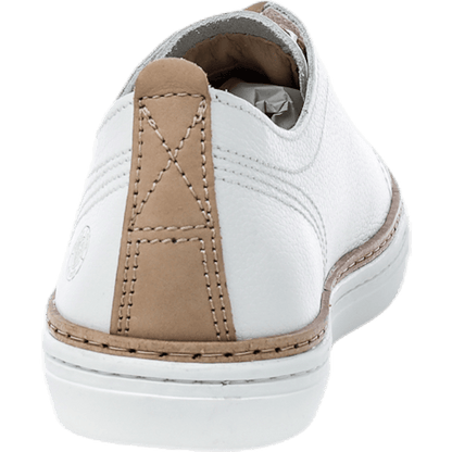 Silvermine Low Leather White