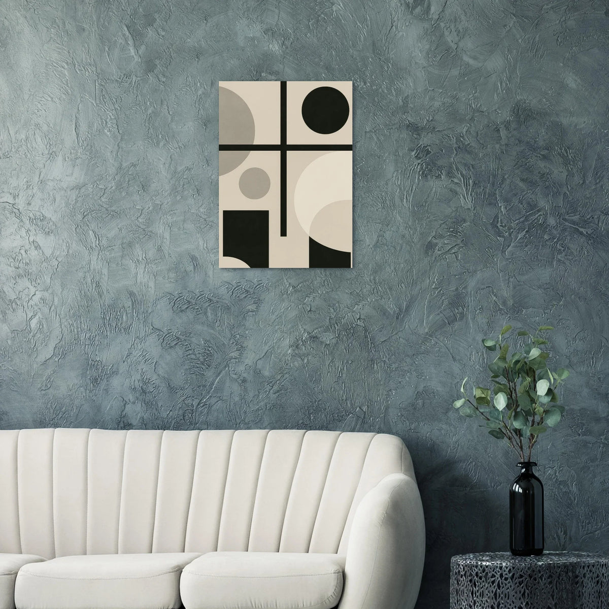 Minimalist Geometric Abstract Poster – Neutral Tones & Clean Lines for Modern Decor