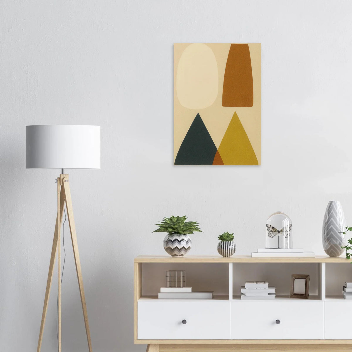 Minimalist Landscape Art Print – Earthy Tones & Abstract Shapes