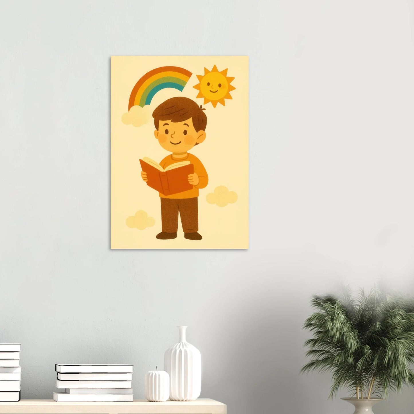 Vibrant Barn Kids' Story Poster – Whimsical Learning Art Print for Playful Spaces