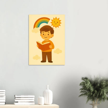 Vibrant Barn Kids' Story Poster – Whimsical Learning Art Print for Playful Spaces