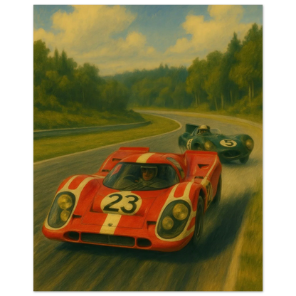 Bilar: Klassiska Racingbilar på Banan – Historisk Motorsport Konsttryck