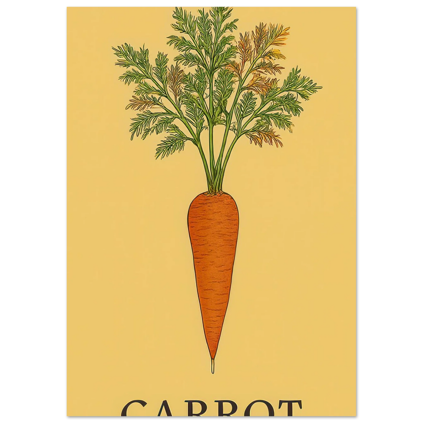 Frukter Carrot Botanical Art Print – Classic Swedish Inspired Kitchen & Dining Decor