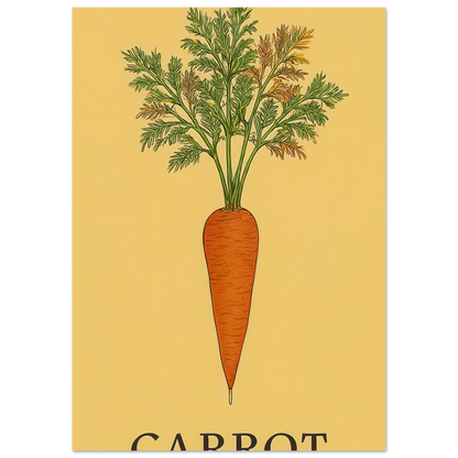 Frukter Carrot Botanical Art Print – Classic Swedish Inspired Kitchen & Dining Decor