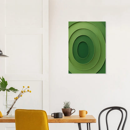 Abstrakt Grön Cirkelkonst – En tidlös minimalistisk affisch i flera storlekar