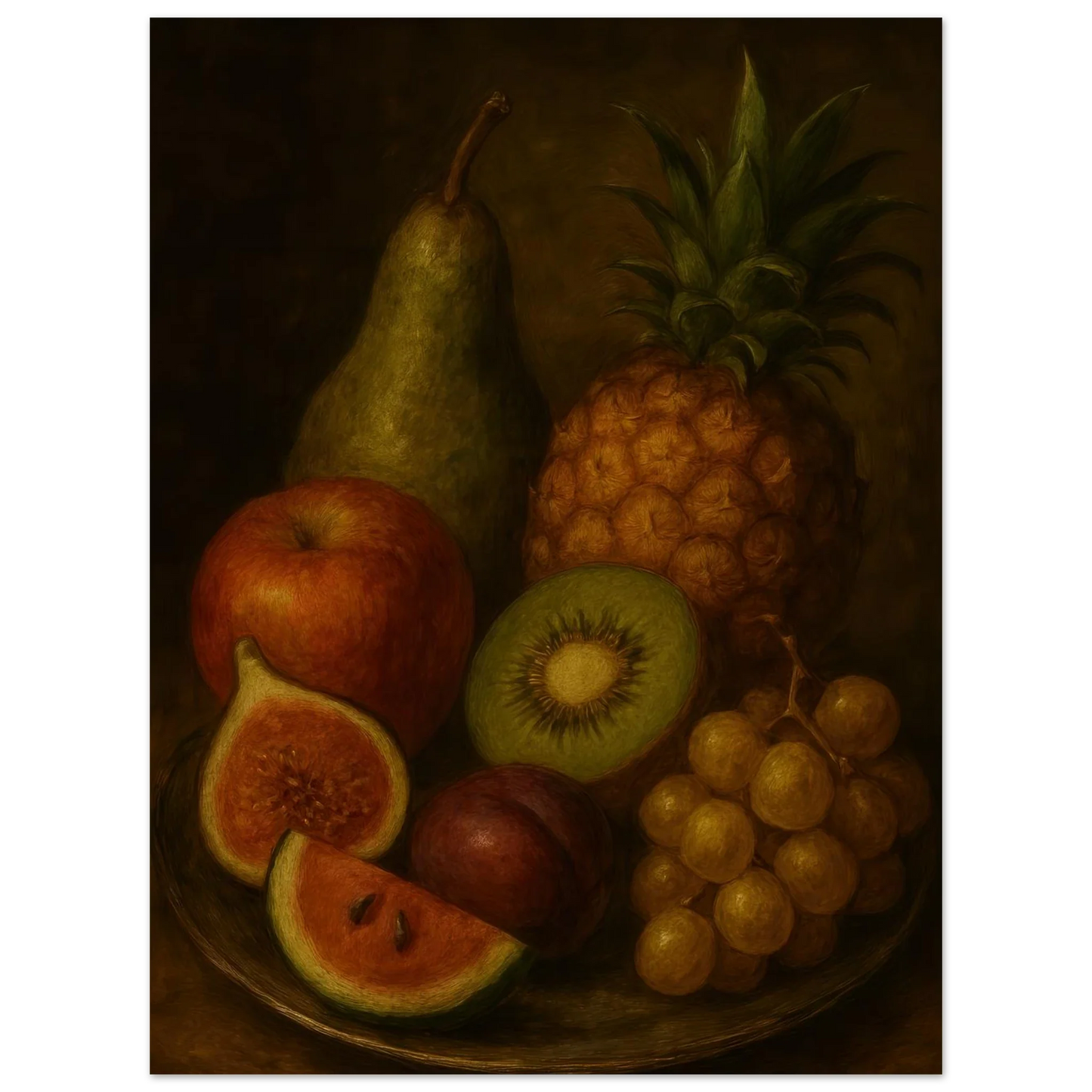 Frukter – Classic Still Life Fruit Art Print in Rich, Warm Tones