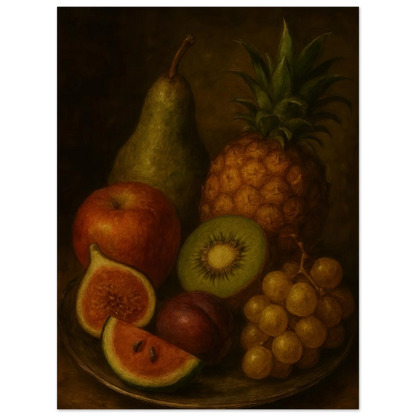 Frukter – Classic Still Life Fruit Art Print in Rich, Warm Tones
