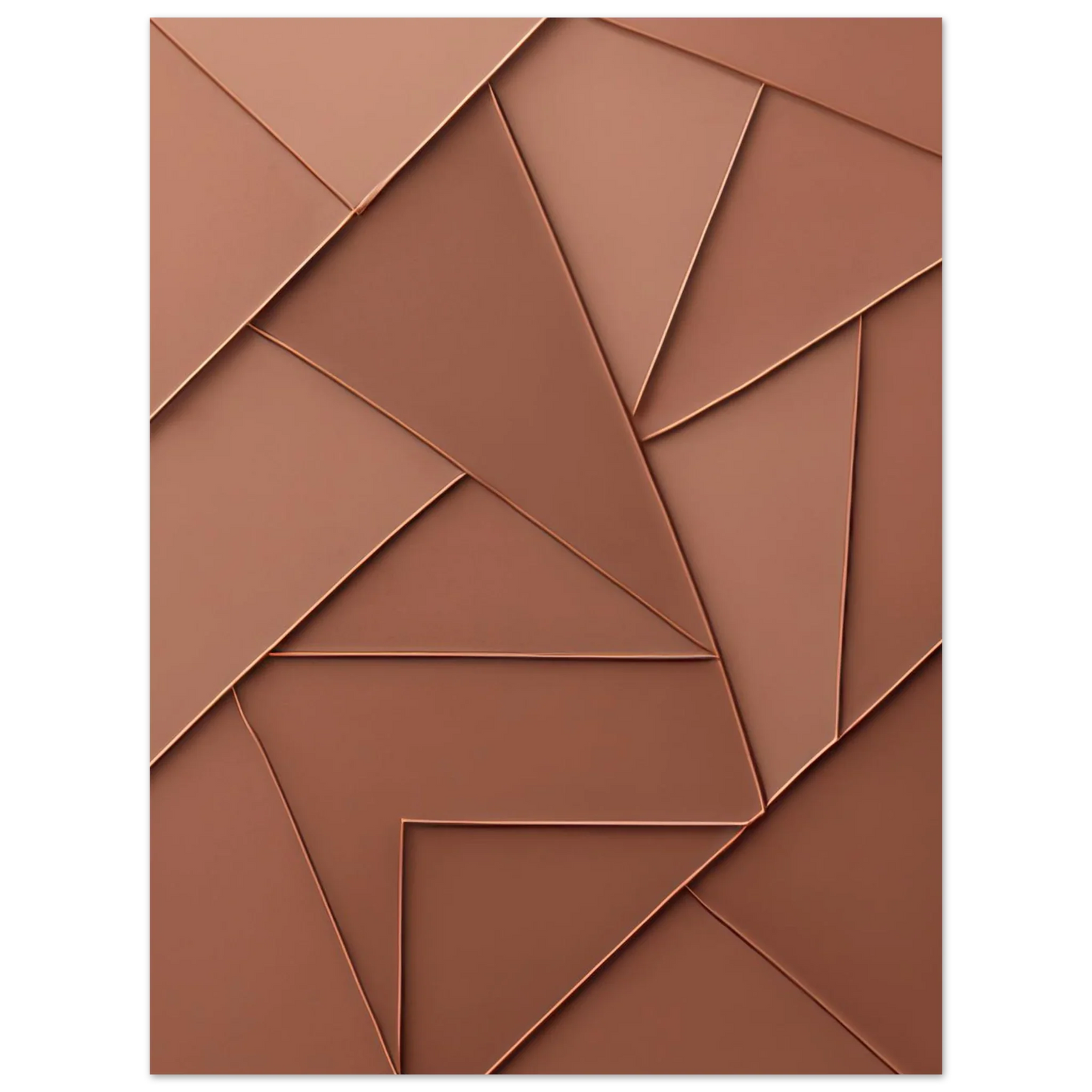 Minimalistisk Abstrakt Konsttryck – Koppartoner & Geometriska Former för Modern Inredning
