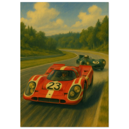 Bilar: Klassiska Racingbilar på Banan – Historisk Motorsport Konsttryck