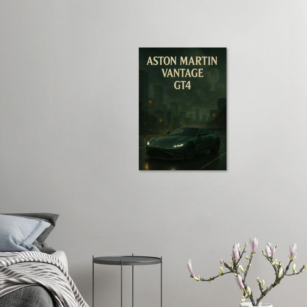 Aston Martin Vantage GT4 Night Drive Poster – Premium Quality Car Art