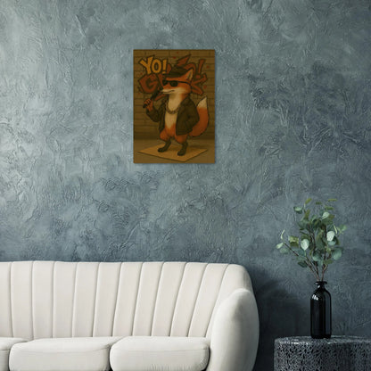Urban Fox King: Hip-Hop Inspired Art Poster – Available in 29 Sizes