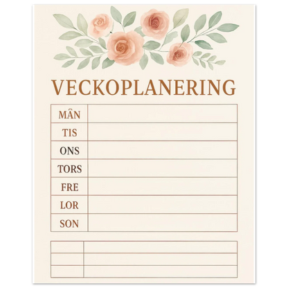 Veckoplanering
