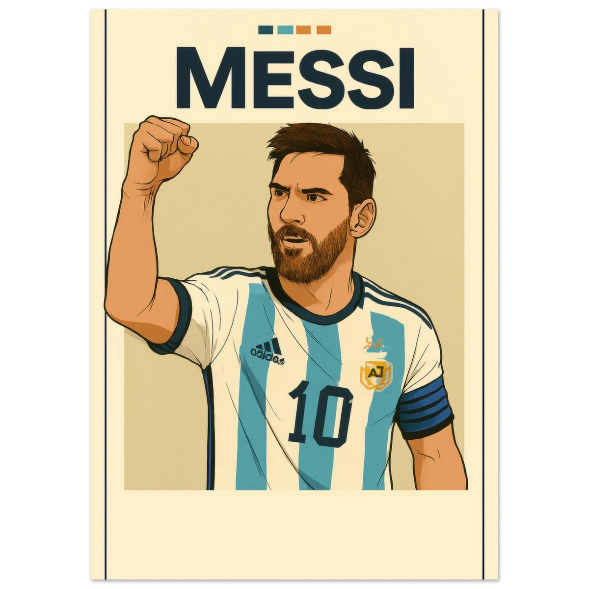 Messi GOAT Football Legend Poster Print – Iconic Fan Art for Your Space