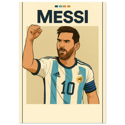 Messi GOAT Football Legend Poster Print – Iconic Fan Art for Your Space
