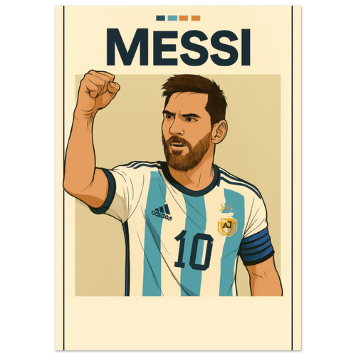 Messi GOAT Football Legend Poster Print – Iconic Fan Art for Your Space