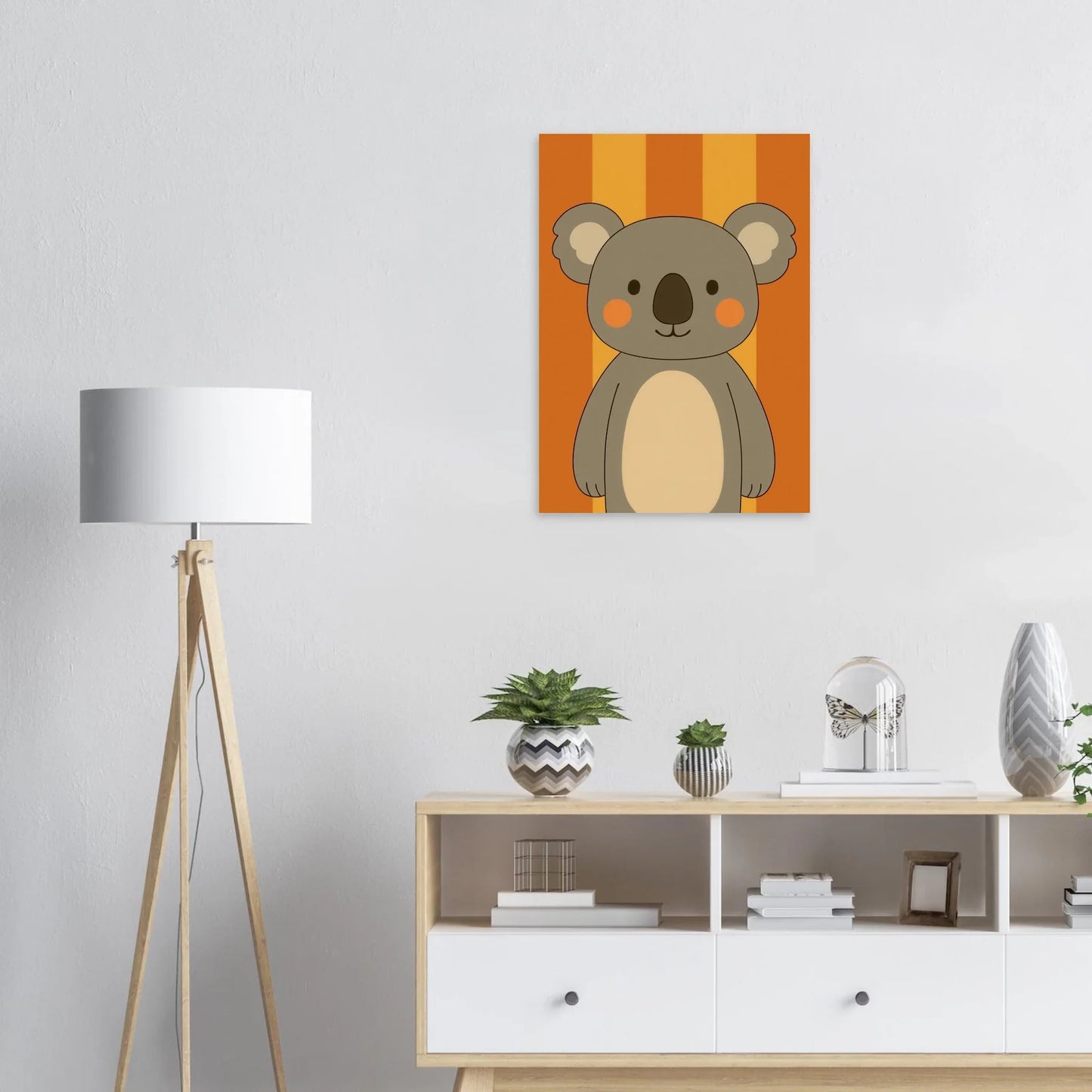 Söt Koala Konsttryck: Lekfull Väggkonst för Barnrummet