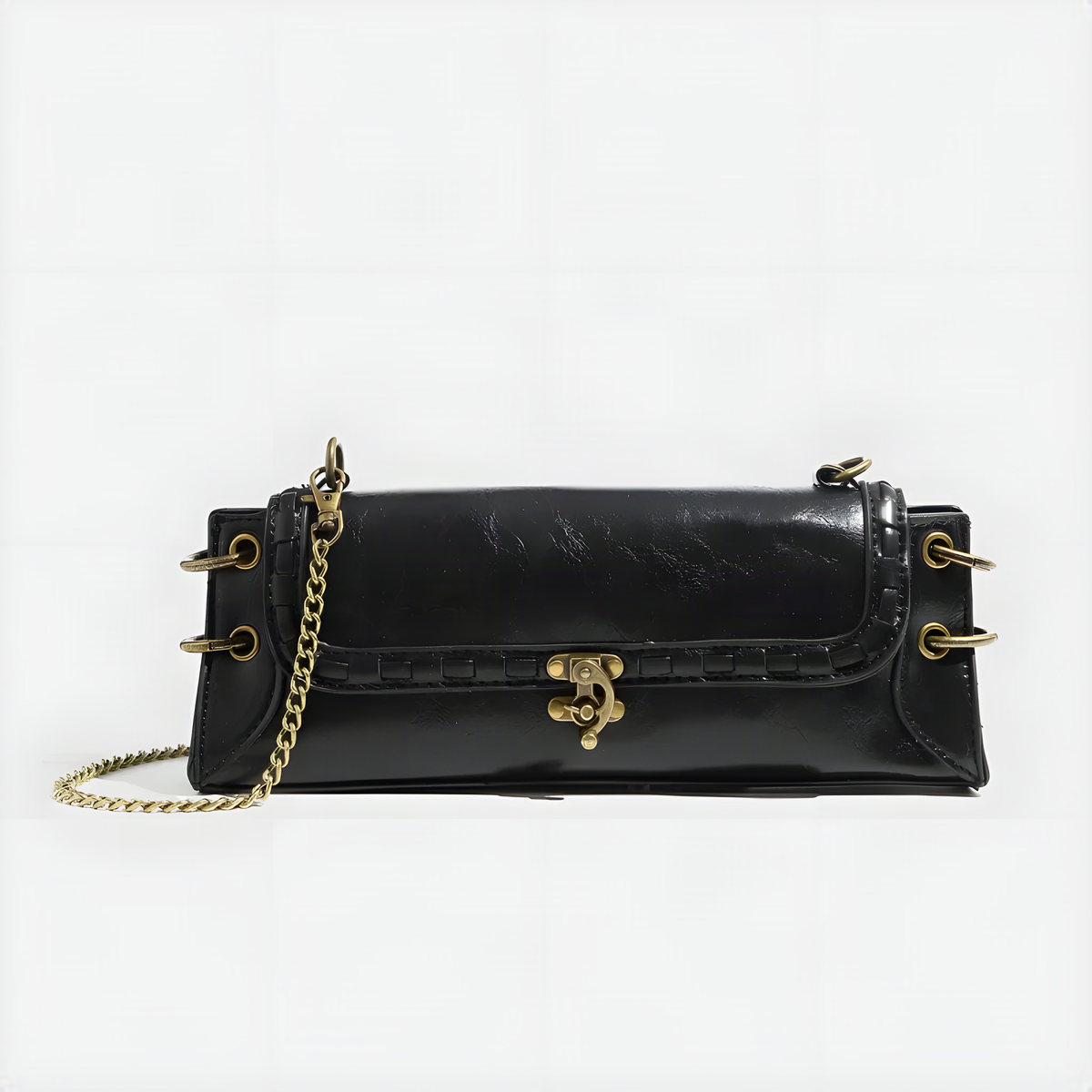 Lock Clasp Crossbody Bag