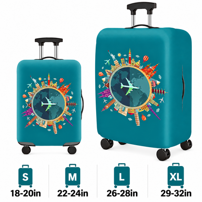 Printed Stretch Suitcase Cover