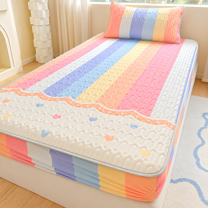 Quilted Printed Fitted Mattress Cover Set