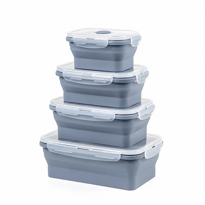 Foldable Silicone Lunch Box Set