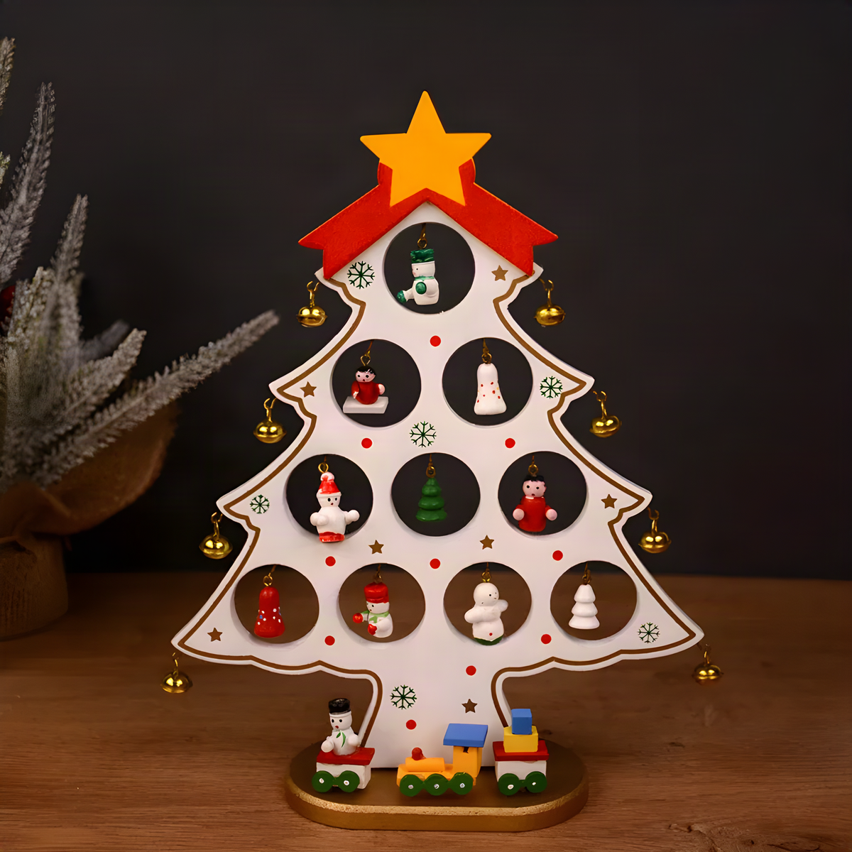 Wooden Tabletop Christmas Tree