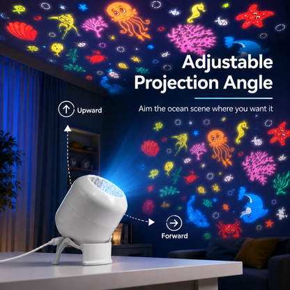 Ocean & Christmas Projection Night Light