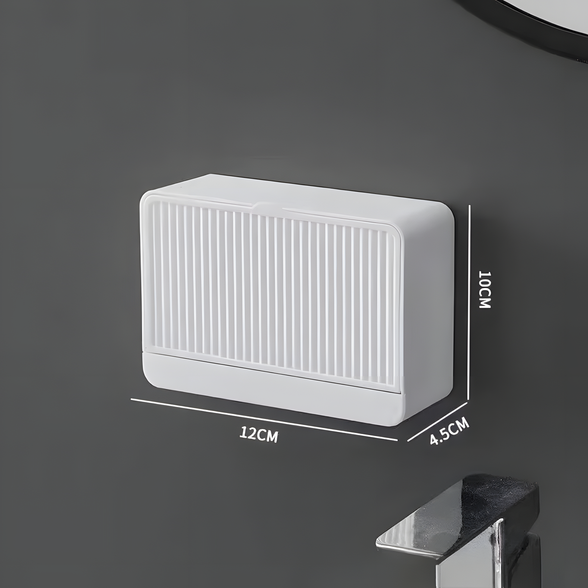 Flip-Cover Wall Soap Holder