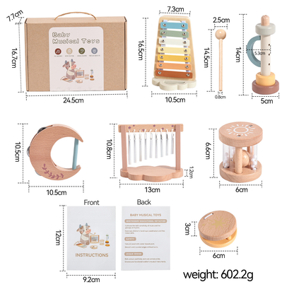 Wooden Musical Instrument Set