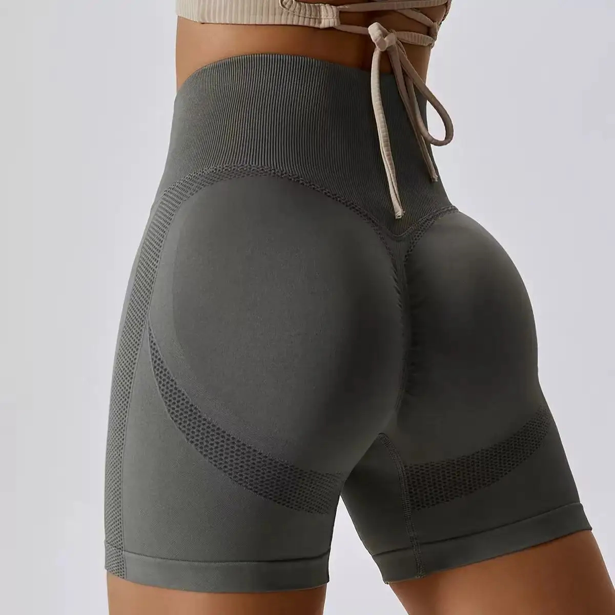 Seamless Peach Hip Yoga Shorts