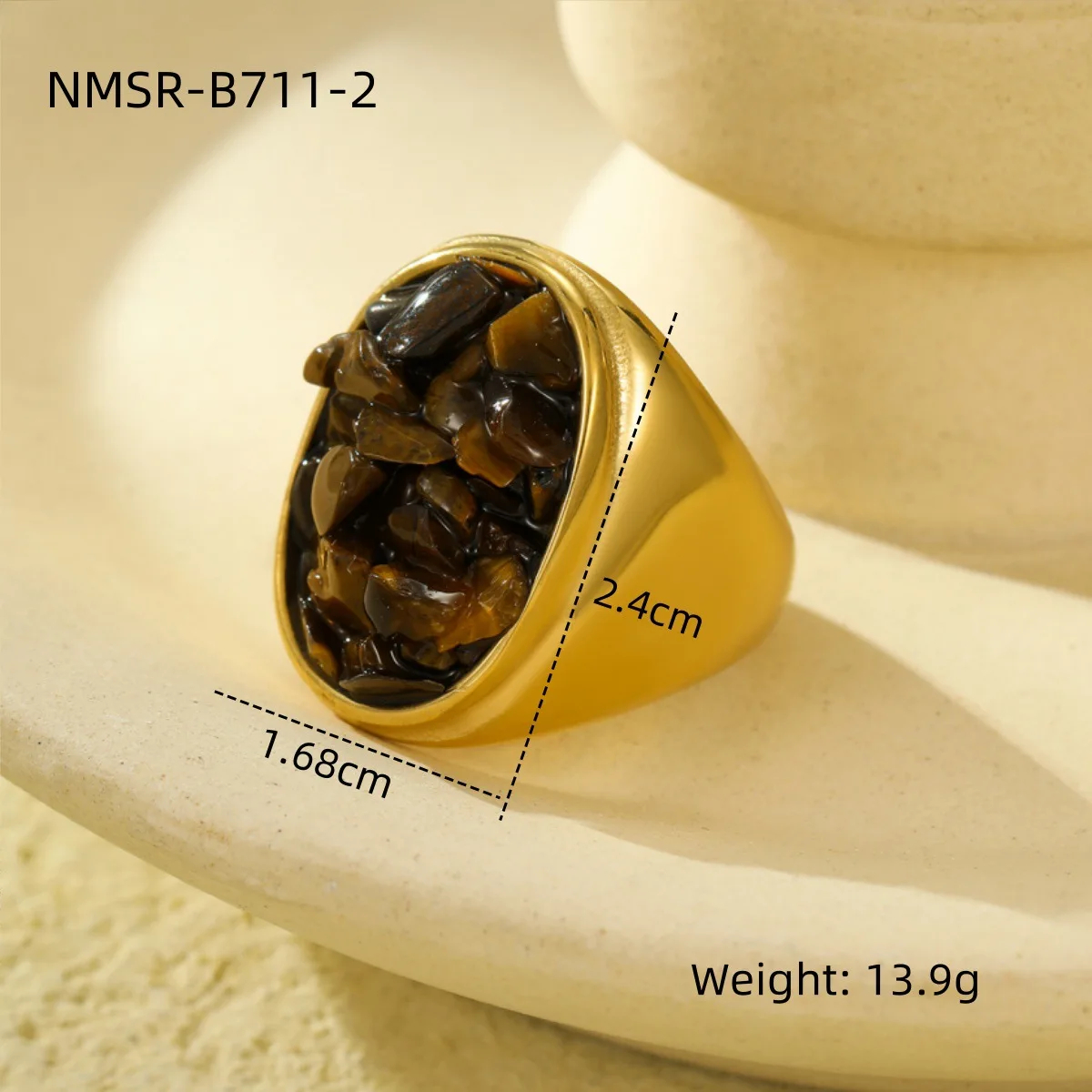 Natural Stone Statement Ring