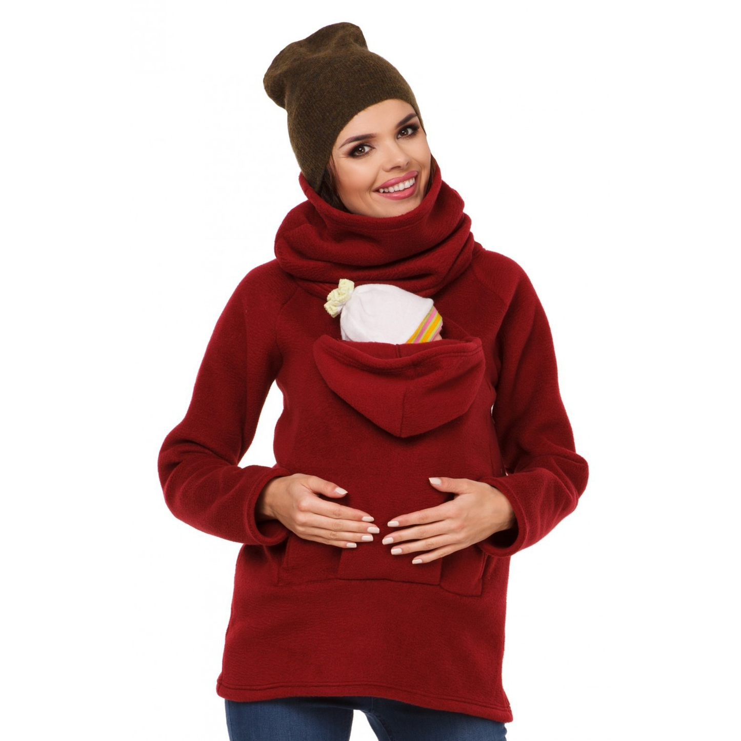 Kangaroo Pocket Maternity Hoodie