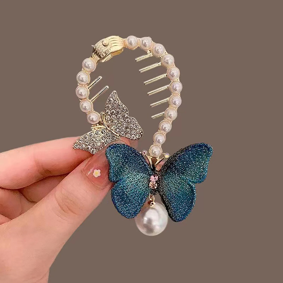 Decorative Hinged Ponytail Hair Clips
