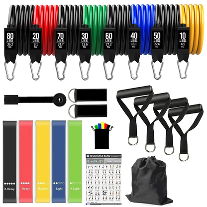 Eleven Piece Resistance Band Set