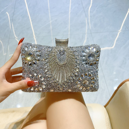 Floral Rhinestone Clutch