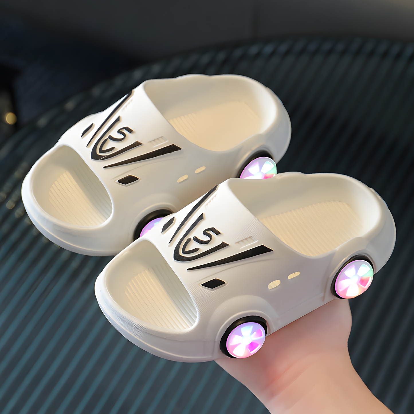 Light-Up Car Slippers for Kids
