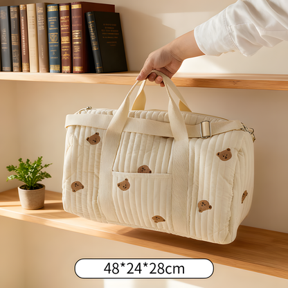 Large Cotton Travel and Diaper Bag