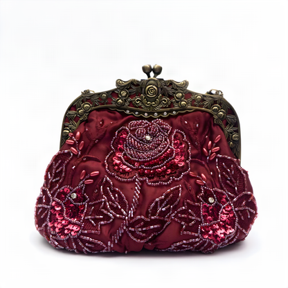Floral Beaded Evening Bag