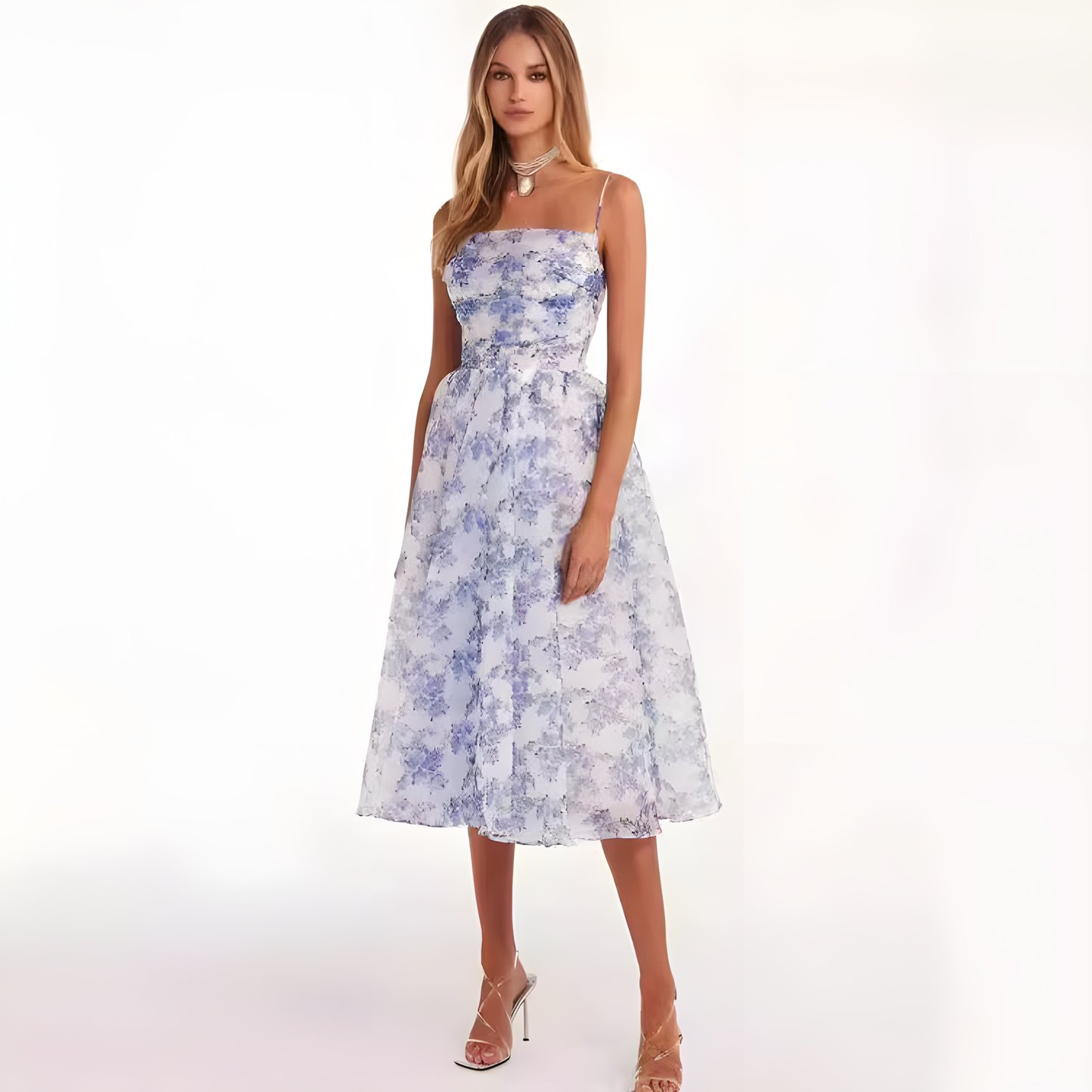Off-Shoulder Chiffon Evening Dress