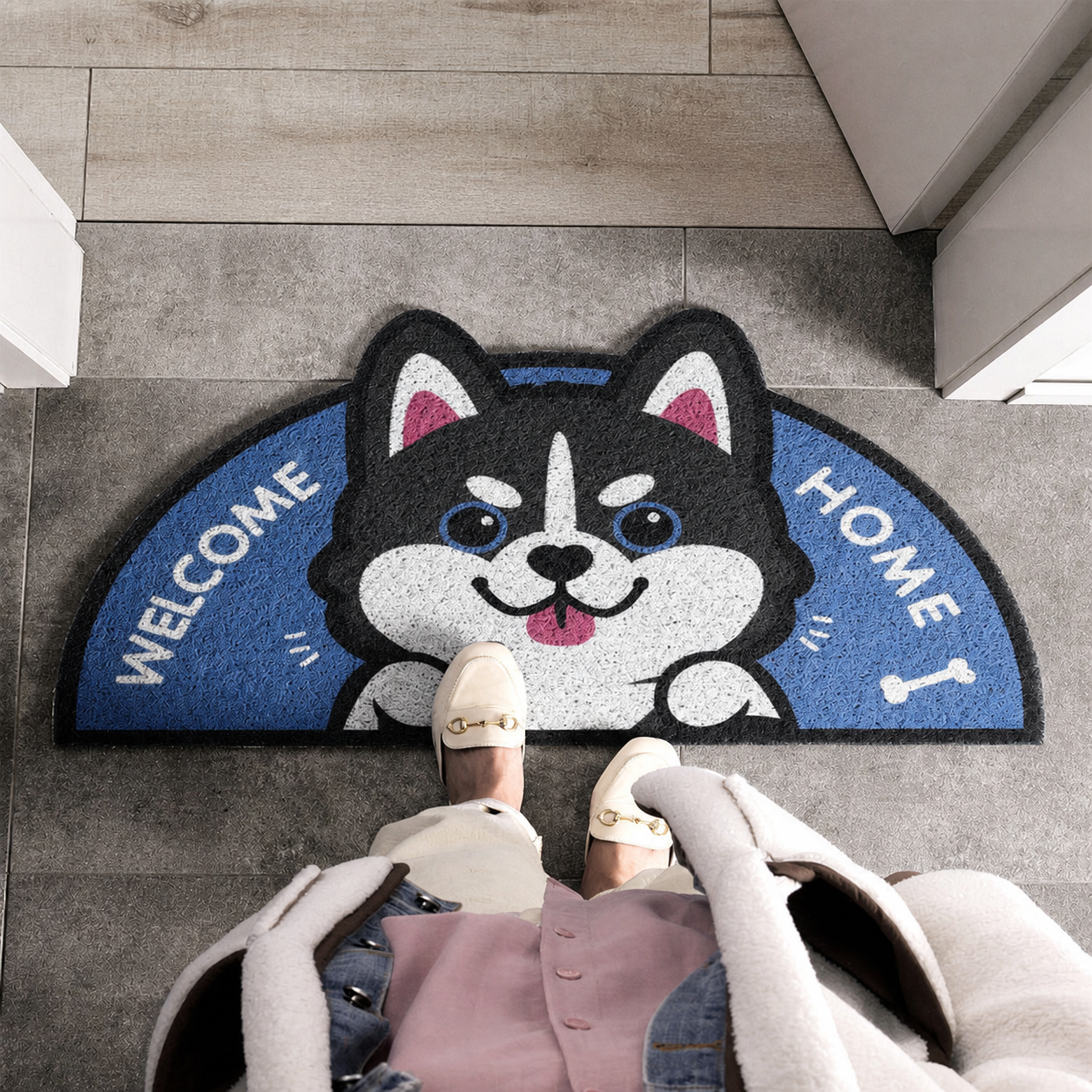 Semicircle Patterned Doormat