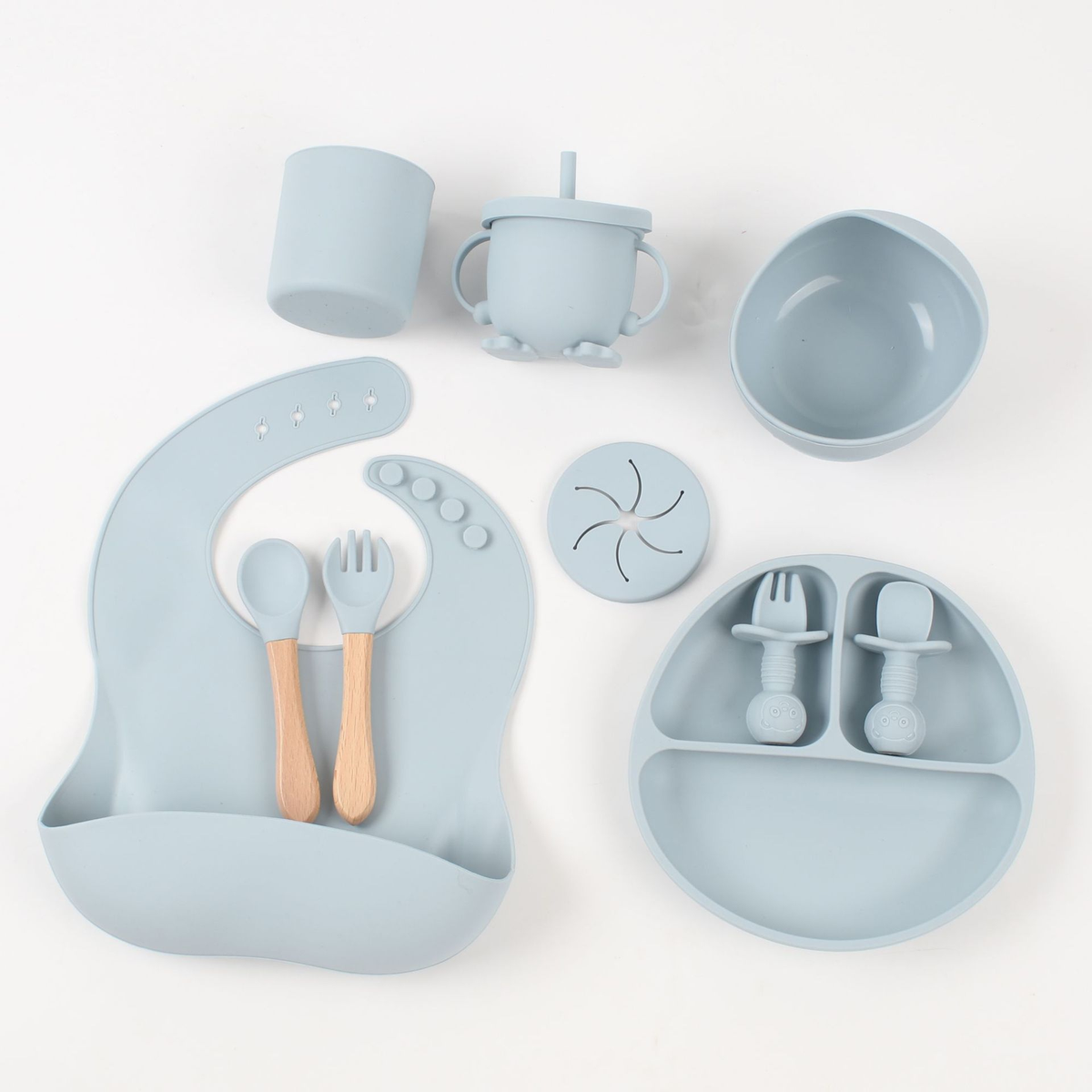 Ten-Piece Silicone Baby Feeding Set